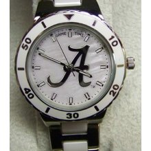 Alabama Crimson Tide Mother Of Pearl Watch Game Time Ladies Col-pea-ala