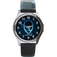 Alienware Unisex Silver-Tone Round Metal Watch 10