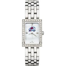 Alluring Ladies Colorado Avalanche Watch with Logo in Stainless Steel