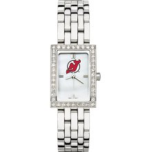 Alluring Ladies New Jersey Devils Watch with Logo in Stainless Steel