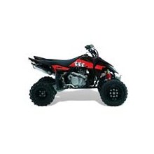 AMR Racing - Suzuki LTR 450 ATV (2005-2009) - Ed Hardy Love Kills - Black Quad Graphic Kit