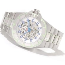 Android Men's Bioluminescence Automatic Skeletonized Stainless Steel Bracelet Watch