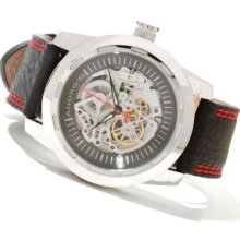 Android Men's Caprice Automatic Skeletonized Leather Strap Watch