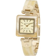 Anne Klein Goldtone Square Watch - Horn