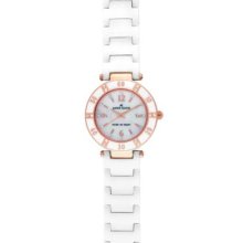 Anne Klein White Rose Gold Case with White Ceramic Bracelet