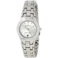 Anne Klein Women Crystal Silver Tone Watch Round Case Water Resist Jewelry