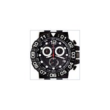 Aqua Master Chrono Rubber 0.24 ct Diamond Mens Steel Watch