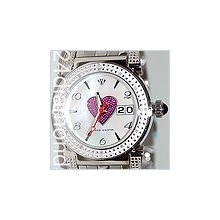 Aqua Master Heart Diamond Womens Watch 3333B