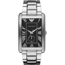 AR1608 Emporio Armani Classic Marco Black Silver Watch