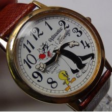 Armitron Cat Sylvester and Tweety Bird Quartz Collector's XL Watch $295