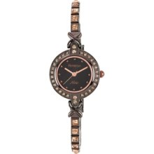 Armitron Chocolate Brown Crystal And Mother-Of-Pearl Watch - Made With