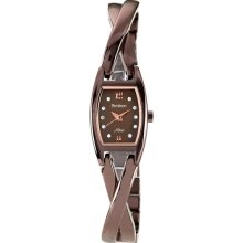 Armitron Now Brown Criss-Cross Bangle Watch