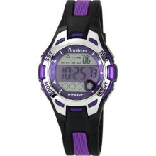 Armitron Women's 45/7030pur Sport Purple Accented Purple Digital Chronograph