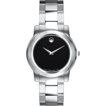 Authentic Men's Movado Junior Sport Black Dial Stainless Steel Watch 0605105