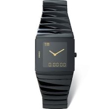 Authentic Rado Sintra Black Ceramic Quartz Watch Model: R13354152