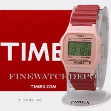 Authentic Timex Digital Premium Pink Watch T2n241