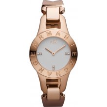 AX4091 Armani Exchange Ladies Rose Gold IP Watch