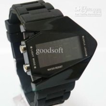 B-2 Stealth Bomber Shape Fashion Cool Sports Led Watch(ly-wl021) Chr