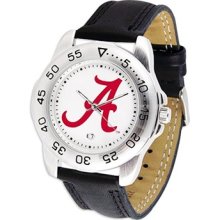 Bama Roll Tide wrist watch : Alabama Crimson Tide Men's Gameday Watch with Leather Band