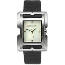 BCBG Leather White Mother-of-Pearl Dial Women's Watch