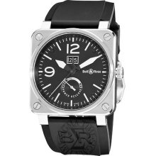 Bell & Ross Men's 'aviation' Black Dial Power Reserve Watch Br03-90powrrsv