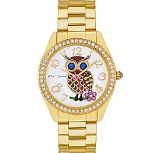 Betsey Johnson Gold Owl Watch