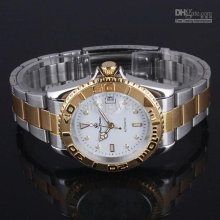 Big Price Off Men 2-tone Golden Rim Mechanical Automatic Wristwatch