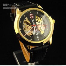 Black Automatic Mechanical Watch Watches Day Date Dive Men Watches W