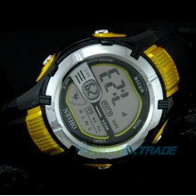 Bn Lcd Digital Flashlight Calendar Alarm Stop Rubber Band Men Sport Wrist Watch