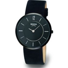 Boccia Ladies Titanium Leather Strap Watch B3114-17