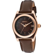 Breil Watch Tw0936 Women's Escape Brown Dial Brown Genuine Leather