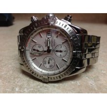 Breitling Chronomat Evolution A13356 - Silver Dial - Beautiful - Wow