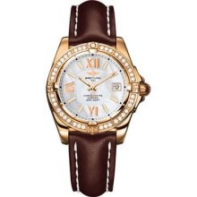 Breitling Cockpit Lady Rose Gold Diamonds H7135653/A658-leather-brown-tang