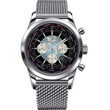 Breitling Transocean Chronograph Unitime Men's Steel Chronograph Watch