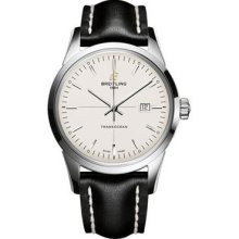 Breitling Transocean Stainless Steel A1036012/G721-leather-black-folding