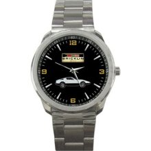 Bricklin Sv-1 Auto Logo Unisex Sport Metal Silver Watch