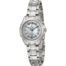 Bulova 96M108 Womens Precisionist Longwood MOP Dial Steel Bracele ...