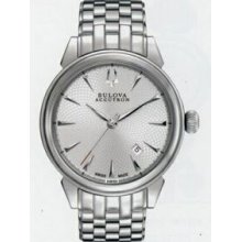 Bulova Accutron Men`s Gemini Automatic Dress Watch W/ See Through Back