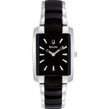 Bulova Black Stainless Steel Ladies Watch 98L148