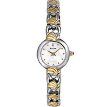 Bulova Bracelet Two-tone Steel Mother-of-pearl Ladies Watch 98V30