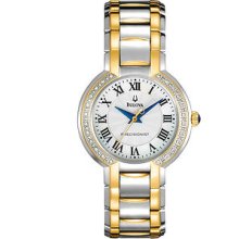 Bulova Fairlawn Precisionist Two-tone Diamond Bezel Watch 98r161