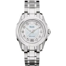 Bulova Precisionist Longwood Diamond Ladies Watch 96p115