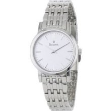 Bulova Women's 96l131 Silver White Dial Bracelet Watch