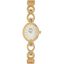 Bulova Womens Fancy- Hearts Love - Gold Watch 48e98