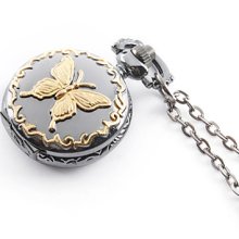 Butterfly Effect Antique Pocket Necklace Watch