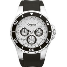 Caravelle By Bulova Men's Black Band Chronograph Watch