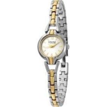 Caravelle Two-Tone Bracelet Silver Dial Women's Watch #45L113