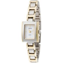 Carriage Womens C6a301 Two-tone Square Case White Dial - Stainless Steel Jewelry