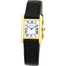 Cartier 18k Yellow Gold Cartier Classic Tank Strap Quartz Movement Warranty