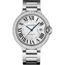 Cartier Ballon Bleu 42mm White Gold Diamond Watch WE9009Z3